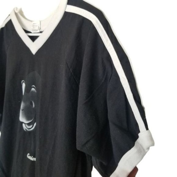 VTG Cronies Mens XL Black Short Sleeves V-Neck Cur - Picture 4 of 6